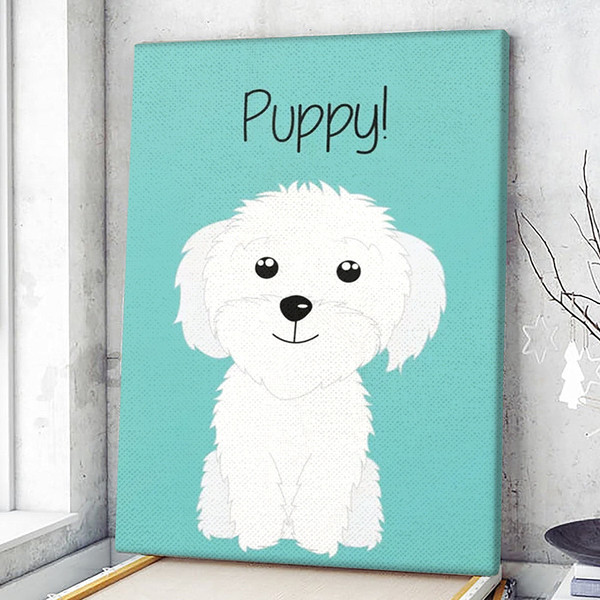 Dog Portrait Canvas - It Is A Puppy - National Puppy Day Canvas Print -Dog Canvas Print - Dog Wall Art Canvas - Dog Poster Printing - Furlidays.jpg