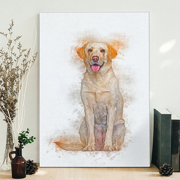 Dog Portrait Canvas - Labrador Retriever - Dog Canvas Print - Dog Canvas Art - Dog Poster - Furlidays.jpg