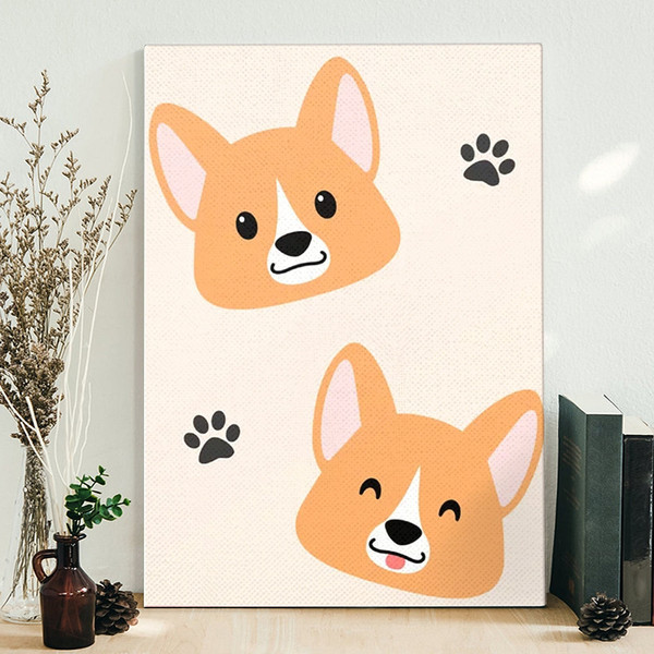 Dog Portrait Canvas - Lots of Corgis - Canvas Print - Dog Canvas Print - Dog Wall Art Canvas - Furlidays.jpg