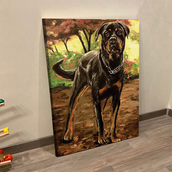 Dog Portrait Canvas - Rottweiler - Canvas Print - Dog Wall Art Canvas - Dog Poster Printing - Dog Canvas Print - Furlidays.jpg