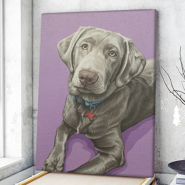 Dog Portrait Canvas - Sweet Silver Labrador Painting - Canvas Print - Dog Wall Art Canvas - Dog Canvas Art - Dog Poster Printing - Furlidays.jpg