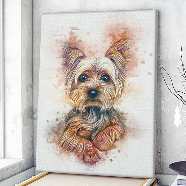 Dog Portrait Canvas - Yorkshire Terrier Canvas Print - Dog Canvas Print - Dog Wall Art Canvas - Dog Canvas Art - Dog Poster Printing - Furlidays.jpg