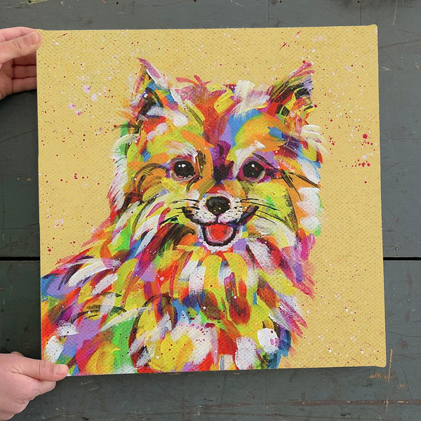 Dog Square Canvas - Pomeranian - Canvas Print - Dog Wall Art Canvas - Dog Canvas Print - Dog Canvas Art - Furlidays.jpg