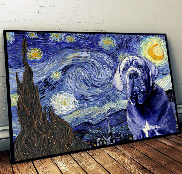 Neapolitan Mastiff Poster &amp Matte Canvas - Dog Wall Art Prints - Painting On Canvas.jpg