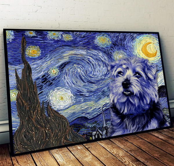 Norfolk Terrier Poster &amp Matte Canvas - Dog Wall Art Prints - Painting On Canvas.jpg