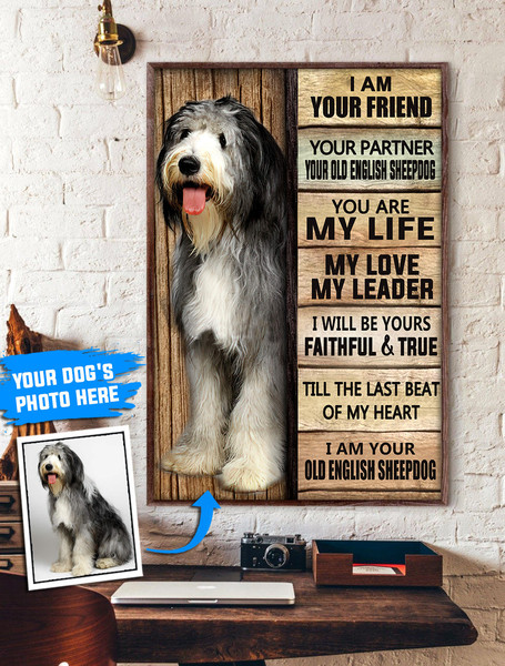 Old English Sheepdog Personalized Poster &amp Canvas - Dog Canvas Wall Art - Dog Lovers Gifts For Him Or Her.jpg