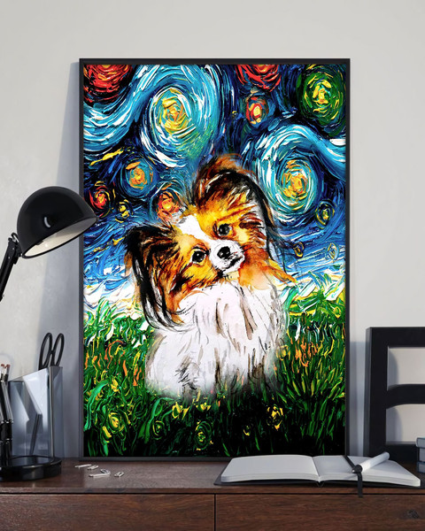 Papillon Poster &amp Matte Canvas - Dog Canvas Art - Poster To Print - Gift For Dog Lovers.jpg