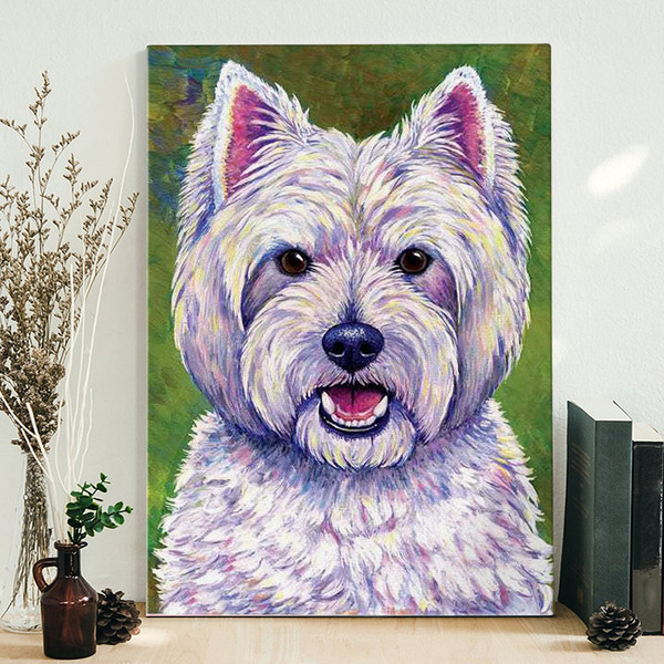 Portrait Canvas - Happiness - West Highland White Terrier - Canvas Print - Dog Wall Art Canvas - Furlidays.jpg