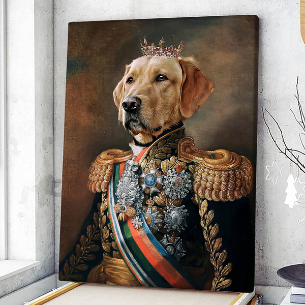 Portrait Canvas - Portrait Painting Canvas - Dog Portrait Canvas - Dog King Portrait Painting Canvas - Dog Wall Art Canvas - Furlidays.jpg