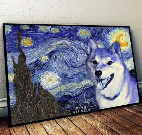 Shiba Inu Poster &amp Matte Canvas - Dog Wall Art Prints - Painting On Canvas.jpg