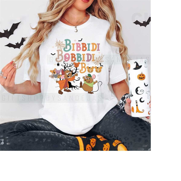 Bibbidi Bobbidi Boo Halloween Shirt, Jaq And Gus Halloween Shirt,Halloween Pumpkin Shirt, Halloween Shirt, Funny Disney.jpg