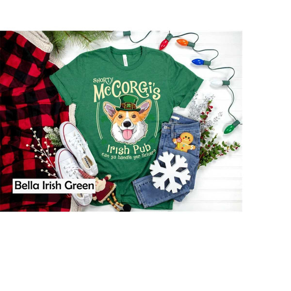 Corgi St. Patrick's Day T-shirt Shorty McCorgi Shirt, Corgi Dog Shirt, Dog Mom Dog Dad Shirt, Disneyland Trip Gift, Matc.jpg