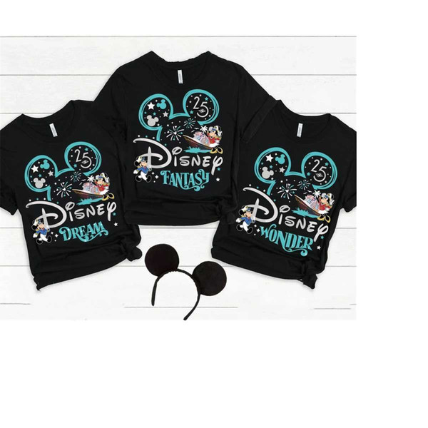 Disney Dream Disney Cruise Line 25th Silver Anniversary At Sea Shirt, Mickey And Friends Best Cruise Ever Tee, Cruise Su.jpg
