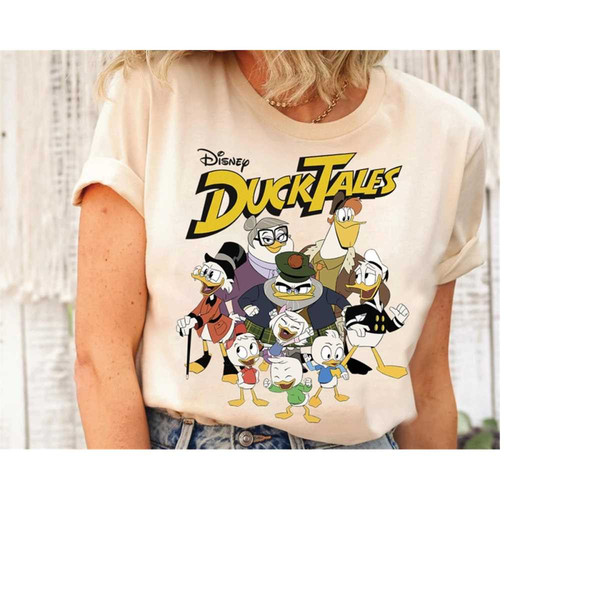 Disney DuckTales Group Shot Logo T-Shirt, Scrooge McDuck, Huey, Dewey, and Louie, Donald Duck Shirt, Disneyland Vacation.jpg
