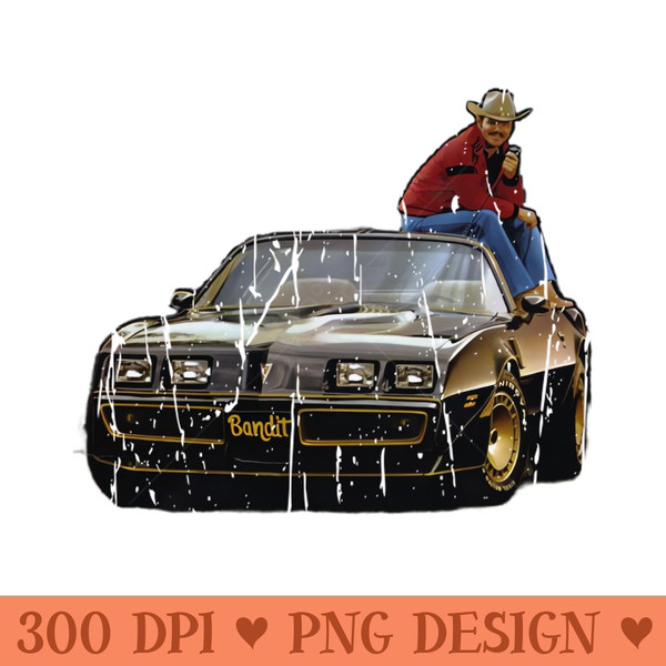 SMOKEY AND THE BANDIT - Unique PNG Artwork - Perfect for Creative Projects