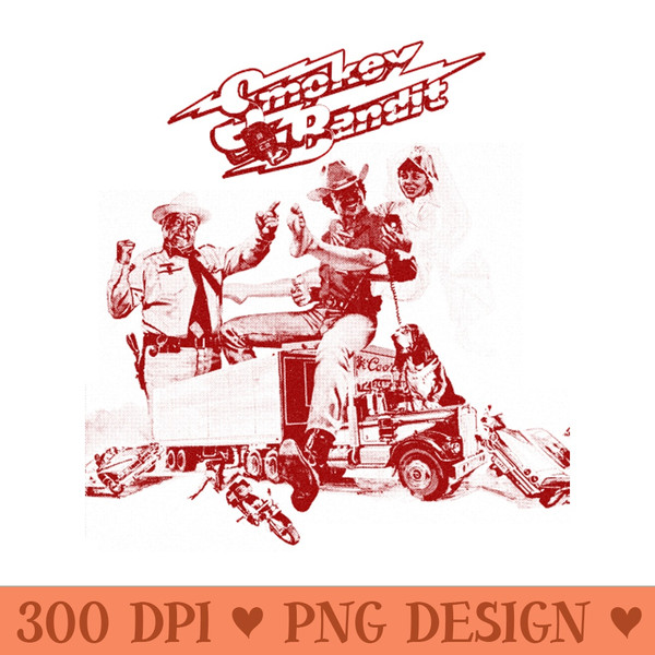Smokey and The Bandit - High resolution PNG download - Perfect for Sublimation Art