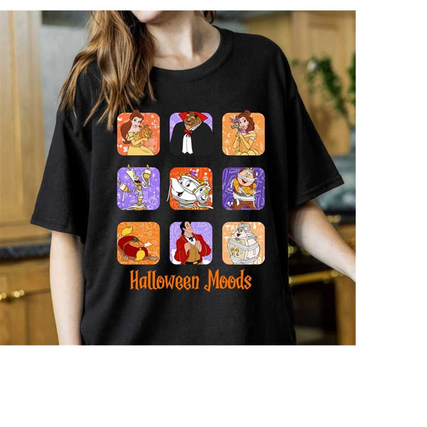 Halloween Moods Disney Beauty And The Beast Characters Shirt, Halloween Mummy Witch Shirt,Spooky Season,Disneyland Hallo.jpg