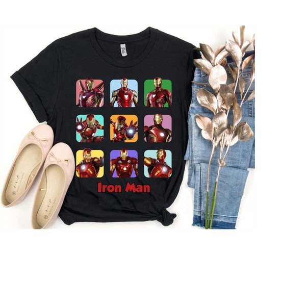 Marvel Iron Man Box Up T-shirt, Iron Man Emotions Shirt, Iron Man Moods Tee, Disneyland Disney World Tee Unisex Adult Sh.jpg