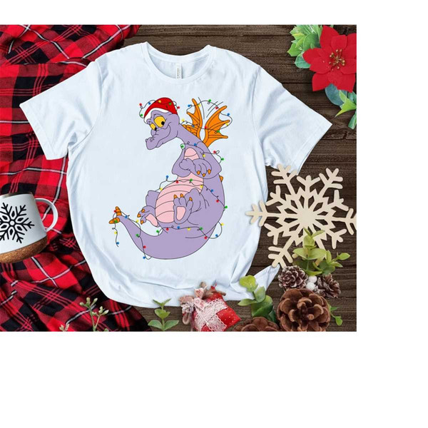 Retro Disney Figment Christmas Lights Shirt, Disney Santa Figment Epcot Center Xmas Shirt, Disney Figment Matching, One.jpg