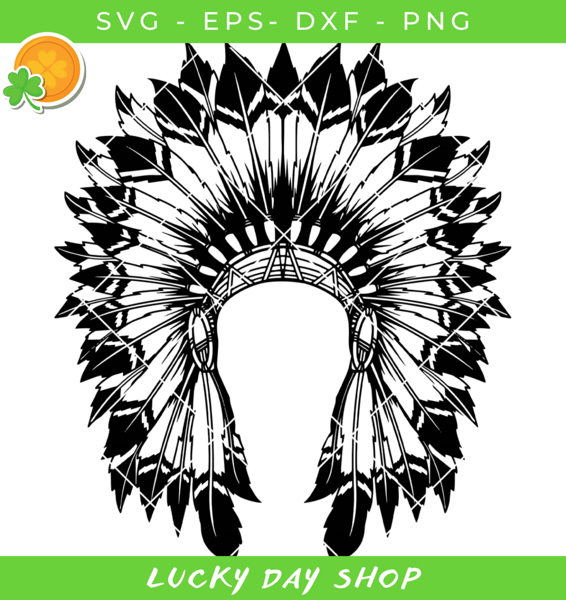 American Headdress Svg, Native American Headdress Svg, Headdress Svg - SVG Lucky.jpg