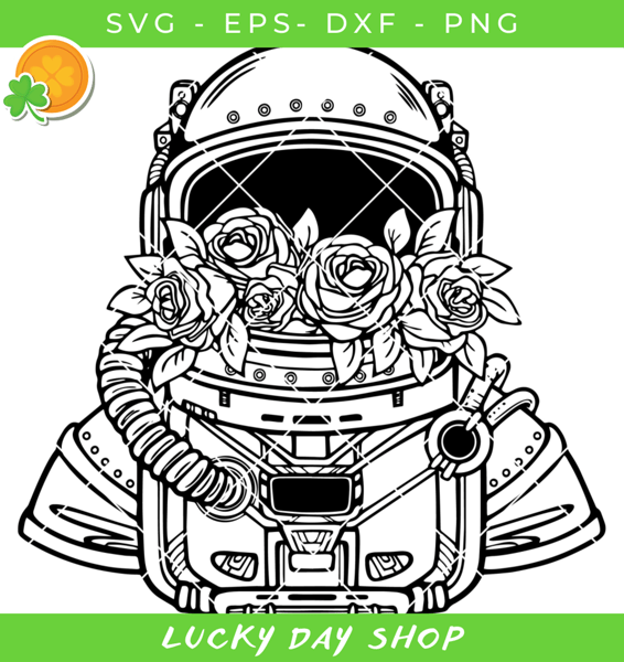 Astronaut Flower Svg, Astronaut Flower Design Svg, Astronaut Svg - SVG Lucky.jpg