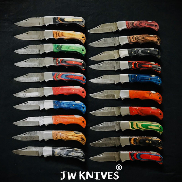 LOT of 20 pcs Damascus Steel Hunting Folding knife (4).jpg