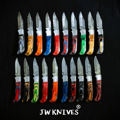 LOT of 20 pcs Damascus Steel Hunting Folding knife (5).jpg