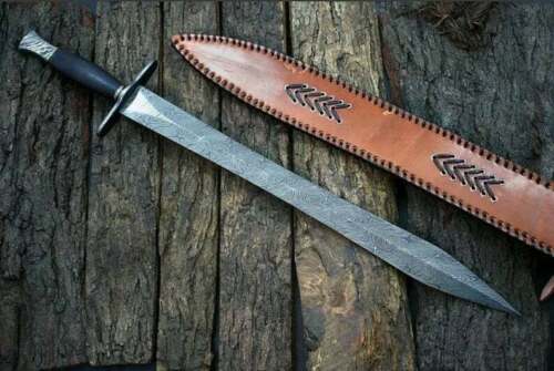 Hand Forged DAMASCUS STEEL SWORD 30 Handmade Gladiator Sword  (1).jpg