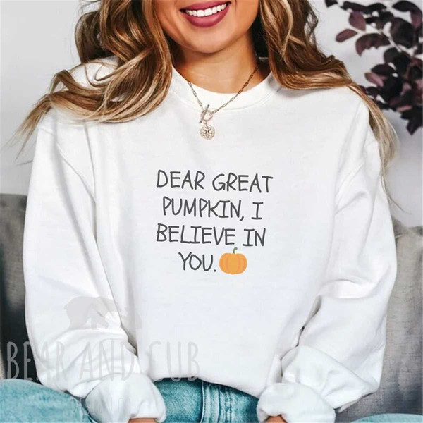 Great Pumpkin Sweatshirt, Charlie Brown Sweatshirt, Peanuts Sweatshirt, Fall Crewneck, Halloween, Spooky Season, Pumpkin.jpg