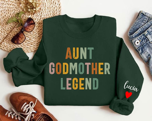 Godmother Proposal Sweatshirt Godmother Gift Aunt Sweatshirt Promoted to Aunt Sweater Aunt Godmother Legend Sweatshirt, godmother christmas.jpg