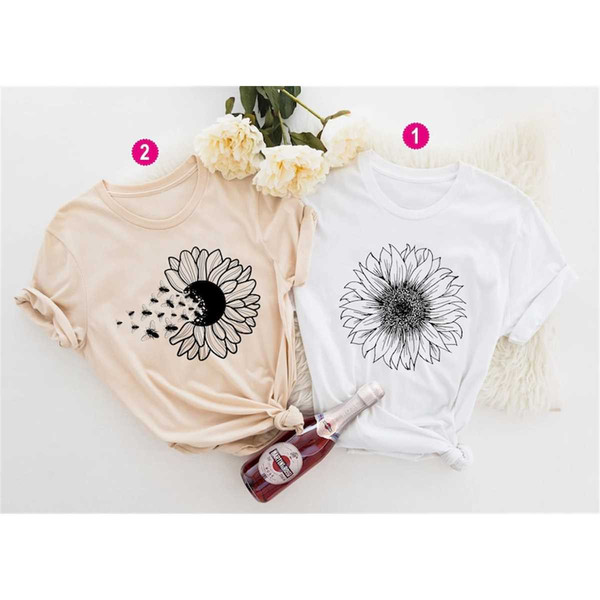 Sunflower Shirt, Floral Tee Shirt, Flower Shirt, Garden Shirt, Womens Fall Shirt, Sunflower Tshirt Sunflower Shirts. Sun.jpg