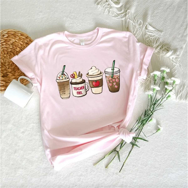 Teacher Fuel Shirt, Unisex Teacher Tee, Coffee Lover Shirt, Funny T-Shirt, Gift For Teacher, Caffeine Teacher Shirt.jpg