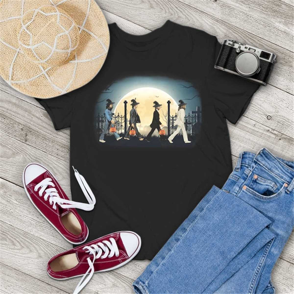 The Beatles Abbey Road Halloween Vintage T-Shirt, Halloween Shirt, The Beatles Shirt, Music Lovers Shirt, Gift Tee For Y.jpg