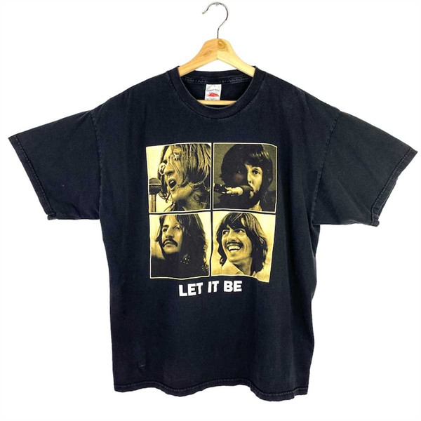The Beatles Let It Be Album Band T Shirt Black Size XL.jpg