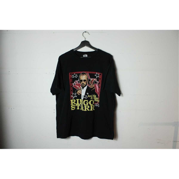 The Beatles Shirt  Ringo Starr Band Tee  2000s Y2K Rocker Clothing  Concert Merchandise.jpg