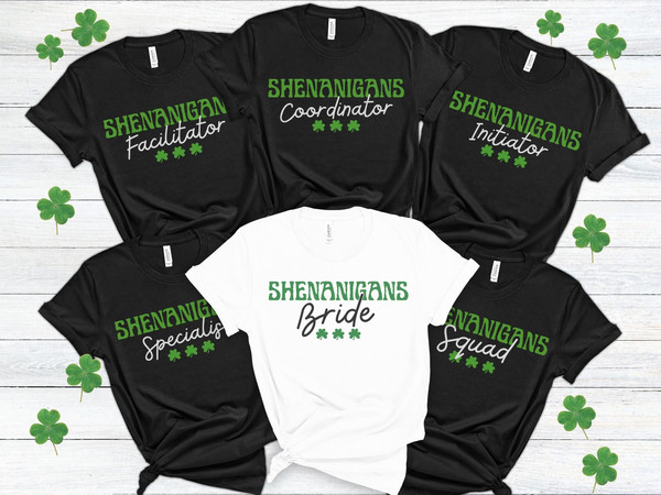 St Patricks Day Bachelorette Shirts, Funny Saint Patrick's Day Group Shirts, Shenanigans Coordinator Matching St Patty's Day T-Shirts Bride.jpg
