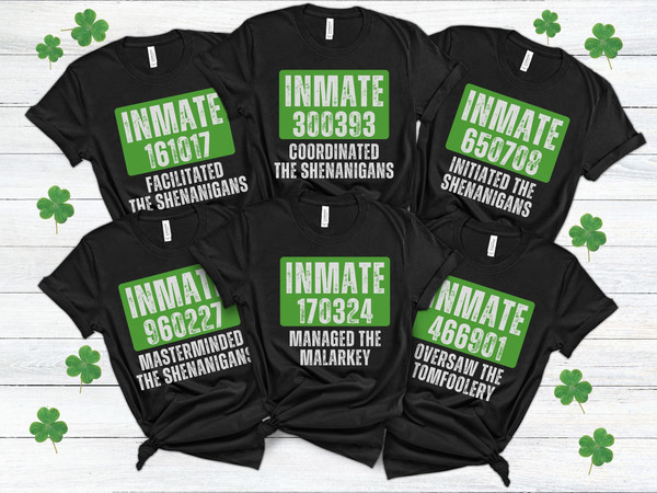 St Patricks Day Group Shirts Unisex, Matching St Pattys Day Sweaters 2024, Shenanigans Coordinator Shirt, Saint Patricks Day Inmate Costumes 1.jpg