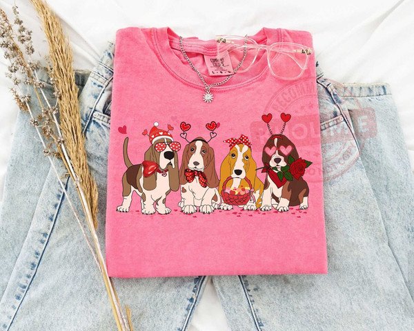 Basset Hound Valentine Shirt, Valentine Dog Sweatshirt, Love Shirt, Valentines Day Shirt, Basset Hound Lover Shirt, Dog Mom Sweatshirt.jpg