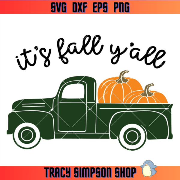 Autumn Pumpkin Truck Svg, It's Fall Y'all Svg, Thanksgiving.jpg