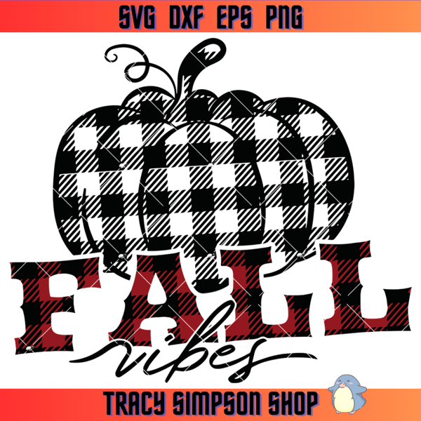 Buffalo Plaid Pumpkin Svg,  Autumn Breeze Svg, Fall Vibes.jpg