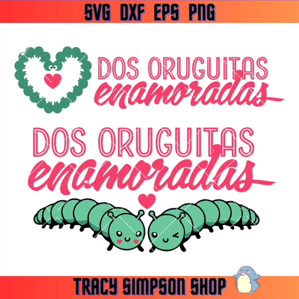 Dos Oruguitas Enamoradas Svg, Two Caterpillars Svg, Love Svg.jpg