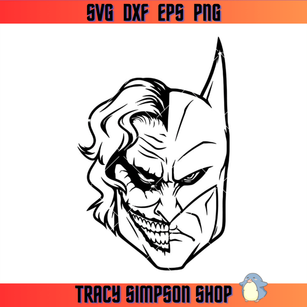 Half Face Man Svg, Joker Face Svg, Batman Svg, Superhero.jpg