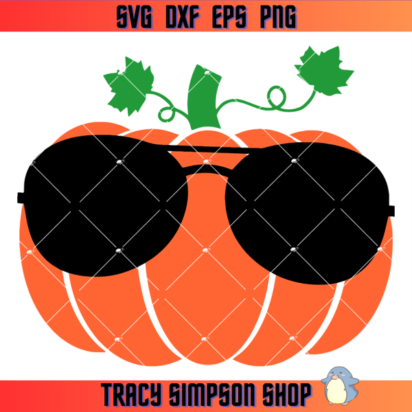 Halloween Pumpkin Sunglasses Svg, Autumn Svg, Pumpkin Svg.jpg