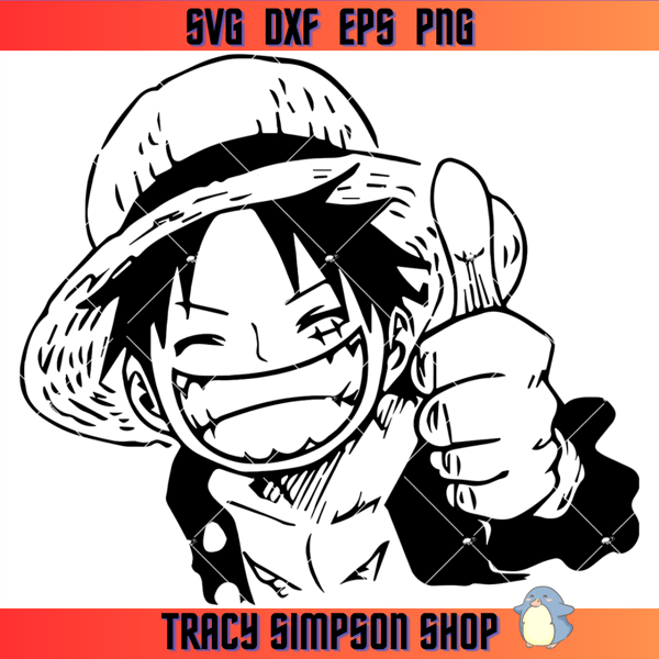 One Piece Monkey D. Luffy Svg, Straw Hat Svg, Anime Svg.jpg