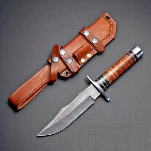 HANDMADE HUNTING KNIFE Outdoor Tactical Survival Army Camping Fixed Blade Knife (1).jpg