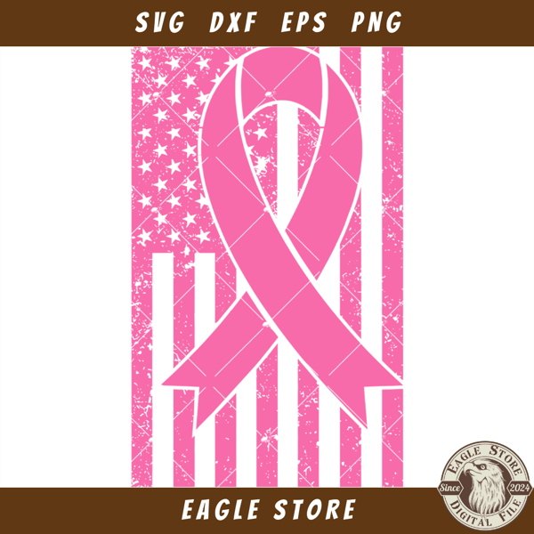 Pink Ribbon USA Flag Svg, Fight Cancer Svg, Cancer Ribbon.jpg