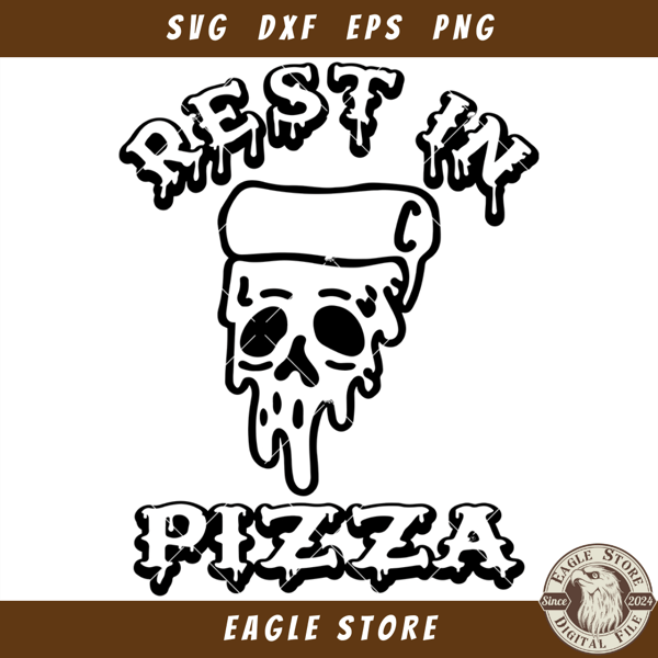 Rest in Pizza Svg, Funny Halloween Skull Pizza Svg, Skull.jpg