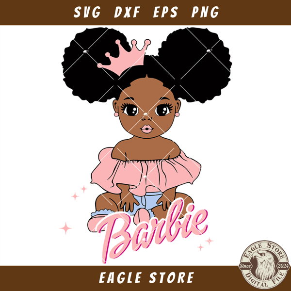 Child Doll Svg, Black Doll Curly Afro Svg, Babrbie Svg.jpg