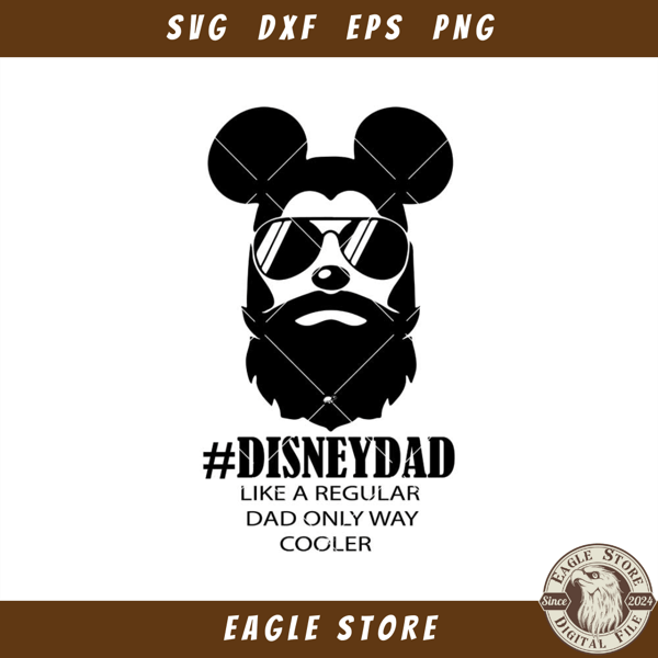 Disney Dad Bearded Svg, Like A Regular Dad Only Way Cooler.jpg