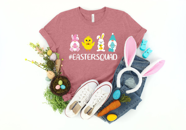 Easter Squad Shirt, Easter Crew Shirt, Easter Matching Kids Shirt, Easter Matching Family Shirt, Easter Bunny Gnome Chick Shirt, Easter Tee.jpg